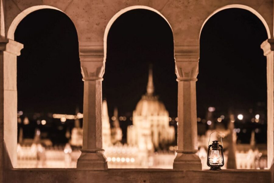 Budapest: Buda Castle District Vampires and Myths Night Tour - Fisherman’s Bastion: the best view-and-vibe moment