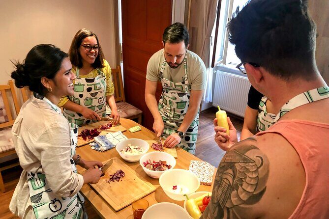 Budapest Cooking Class & Market Tour with Local Guide & Wines - The Starter Spread: Salami, Cheese, Pickles, Palinka, and Wine Pairing