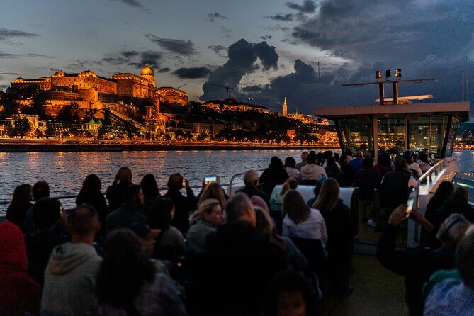 Budapest Danube River Sightseeing Night Cruise with Drink - The Chain Bridge Photo Moment: Glide Under, Then Look Again