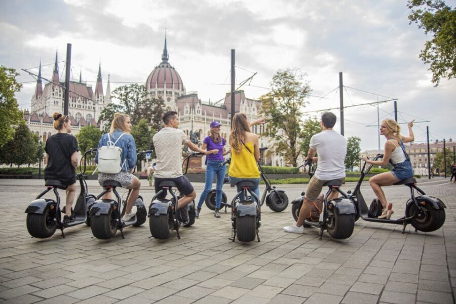 Budapest: Guided City Sights Tour by E-Scooter - Pest highlights: St. Stephen’s Basilica and the Hungarian Parliament stop timing