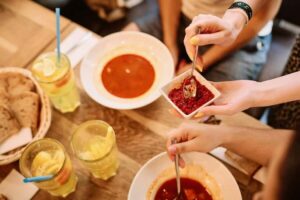 Budapest: Guided Street Food Tour with Sweet Wine - District VII on foot: nightlife streets with a food map, not guesswork