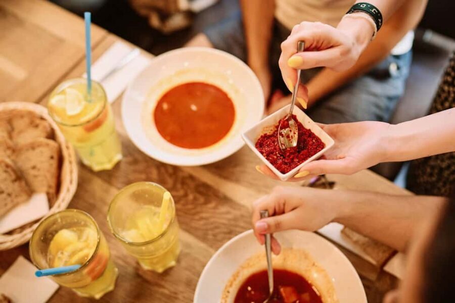 Budapest: Guided Street Food Tour with Sweet Wine - District VII on foot: nightlife streets with a food map, not guesswork