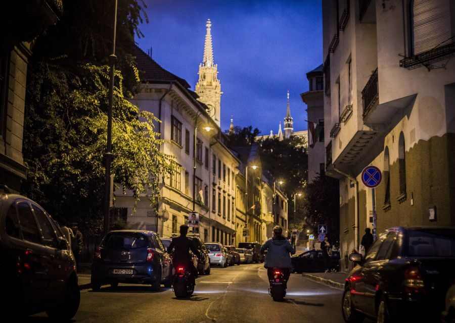 Budapest: Night Tour on MonsteRoller e-Scooter - District I and the final panoramic night view