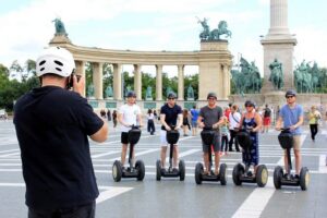 Budapest Segway Tour - Szabadság tér: Art Nouveau Details and a Soviet Memorial Moment