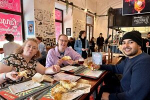 Budapest Street Food Tour with Local Snacks, Dessert and Beer - Savory stop one: langos, beer, and instant Budapest comfort food