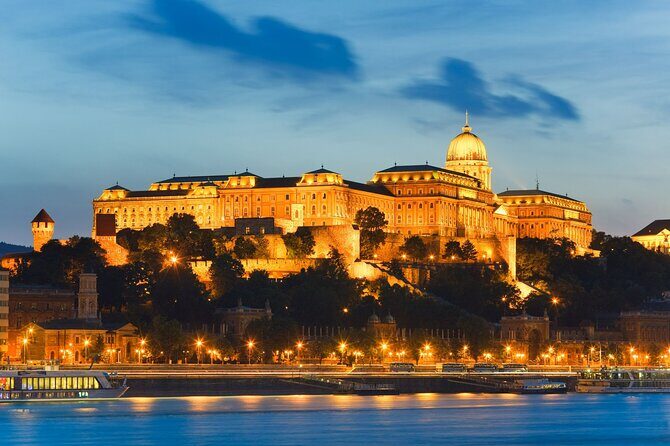 Cocktail Cruise and City Views on the Danube in Budapest - Buda Castle District at night: the hilltop glow