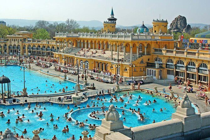Entrance to Szechenyi Spa in Budapest - Outdoor thermal pools: Neo-Baroque views while you soak