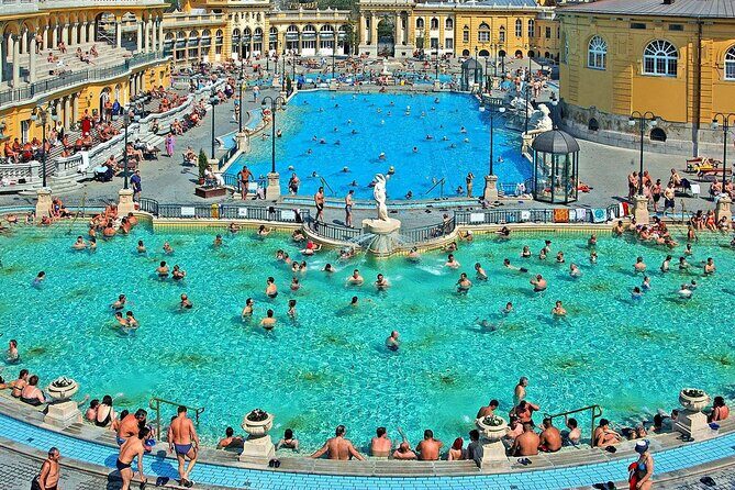 Entrance to Szechenyi Spa in Budapest - Renovations, closures, and crowd reality checks