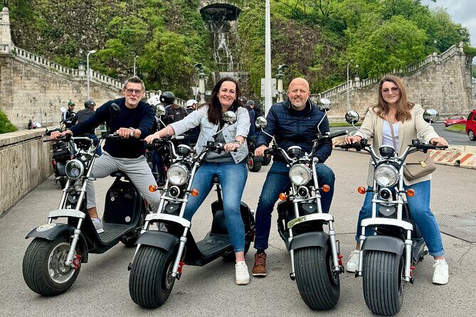 Monster Bike Sightseeing Tour – City Budapest on Electric Rollers - Fisherman’s Bastion photo time over Matthias Church and more